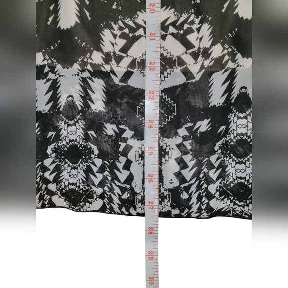 LuLaRoe | Black and White Geometric Midi Skirt Small - Picture 6 of 8